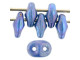 Matubo SuperDuo 2 x 5mm Opaque Blue Turquoise Nebula 2-Hole Seed Bead 2.5-Inch Tube