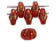 Matubo SuperDuo 2x5mm 2-Hole Marbled Gold Siam Ruby Seed Bead 2.5-Inch Tube Matubo SuperDuo 2x5mm 2-Hole Marbled Gold Siam Ruby Seed Bead 2.5-Inch Tube
