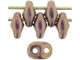 Matubo SuperDuo 2 x 5mm Luster - Opaque Gold/Amethyst 2-Hole Seed Bead 2.5-Inch Tube