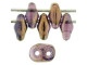 Matubo SuperDuo 2 x 5mm Amethyst Half Bronze Luster 2-Hole Seed Bead 2.5-Inch Tube