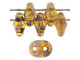 Matubo SuperDuo 2 x 5mm Lemon - Picasso Silver 2-Hole Seed Bead 2.5-Inch Tube
