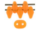 Matubo SuperDuo 2 x 5mm Matte Milky Orange 2-Hole Seed Bead 2.5-Inch Tube