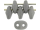 Matubo SuperDuo 2 x 5mm Saturated Gray 2-Hole Seed Bead 2.5-Inch Tube