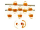 Matubo SuperDuo 2 x 5mm Dark Topaz-Lined Crystal 2-Hole Seed Bead 2.5-Inch Tube