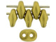 Matubo SuperDuo 2 x 5mm Satin Metallic Gold 2-Hole Seed Bead 2.5-Inch Tube
