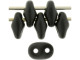 Matubo SuperDuo 2 x 5mm Satin Metallic Black 2-Hole Seed Bead 2.5-Inch Tube