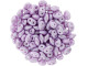 Soft lilac purple color with a pearlescent glow fills these Matubo SuperDuo beads. Create intricate jewelry designs with Czech glass seed beads! Featuring a unique shape and two stringing holes, these seed beads add a special touch of creativity to your designs. They have tapered edges and nest up nicely when strung, making them ideal for floral and woven designs. Add a special touch to your jewelry with Czech glass seed beads!  