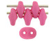Matubo SuperDuo 2 x 5mm Saturated Neon Pink 2-Hole Seed Bead 2.5-Inch Tube