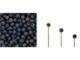 Czech Glass Half-Drilled 2mm Finial Bead - Matte - Iris - Purple (2.5" Tube)