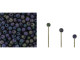Czech Glass Half-Drilled 2mm Finial Bead - Matte - Iris - Purple (2.5" Tube)