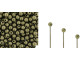 Czech Glass Half-Drilled 2mm Finial Bead - Metallic Suede - Gold (2.5" Tube)