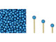 Czech Glass Half-Drilled 2mm Finial Bead - ColorTrends: Saturated Metallic Nebulas Blue (2.5" Tube)