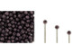 Czech Glass Half-Drilled 2mm Finial Bead - Metallic Suede - Pink (2.5" Tube)