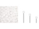 Czech Glass Half-Drilled 2mm Finial Bead - Opaque White (2.5" Tube)