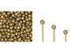 Czech Glass Half-Drilled 2mm Finial Bead - ColorTrends: Saturated Metallic Ceylon Yellow (2.5" Tube)