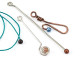 Czech Glass Half-Drilled 2mm Finial Bead - Matte - Metallic Antique Copper (2.5" Tube)