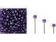 Czech Glass Half-Drilled 2mm Finial Bead - Tanzanite (2.5" Tube)