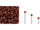 Czech Glass Half-Drilled 2mm Finial Bead - Matte - Metallic Lava (2.5" Tube)
