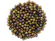 Czech Glass Half-Drilled 2mm Finial Bead - Matte - Metallic Bronze Iris (2.5" Tube)