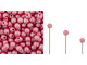 Czech Glass Half-Drilled 2mm Finial Bead - Metal Luster - Opaque Red (2.5" Tube)