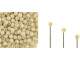 Looking to add an extra touch of elegance to your DIY jewelry designs? Look no further than these exquisite half-drilled Finial beads from Starman. Made from high-quality Czech glass and featuring a stunning Luster Opaque Champagne color, these small, round beads are perfect for creating custom head and eye pins, wire-work decorations, or Kumihimo ends. Their half-drilled center hole pairs perfectly with wires, cords, and memory wire for easy attachment, while their brilliant luster adds an extra touch of sophistication to any design. Elevate your jewelry making game today with these must-have Finial beads from Starman.
