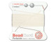 Griffin Bead Cord 100% Silk - Size 7 (0.75mm) White