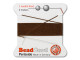 Griffin Bead Cord 100% Silk - Size 3 (0.50mm) Brown