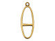 Make your designs stand out with this Nunn Design pendant. This pendant features an elongated oval frame design. A horizontal split is at the bottom, allowing for mixed-media techniques. Try it with resin and epoxy clay. You'll love the geometric style it brings to your projects. Use the loop at the top of the pendant to add this piece to your necklace designs and earrings. Dimensions: 38 x 13.2mm, Hole Size: 2.5mm