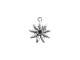 Bring floral style to your designs with this tiny bezel burst pendant from Nunn Design. This pendant features a starburst shape that resembles a flower and has round bezel in the center. This bezel has a 3mm diameter and works well with 24pp size chatons. There is a loop at the top of the pendant which makes it easy to add to your designs. This pendant features an antique silver color. Bezel Dimensions: Inner Diameter 3mm