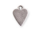Add a sweet touch to your designs with this mini heart tag charm from Nunn Design. This tag features a flat heart shape. There is a loop at the top, so it is easy to add it to your designs. You can use it as-is or you can embellish it with stamping or decorative elements.  This charm features a versatile antique silver color.