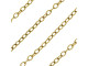 Nunn Design Antiqued Gold Plated 2 x 2.5mm Cable Chain by the Foot