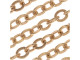 Start your next necklace or bracelet design with this Antiqued Gold Plated Brass Flat Cable Chain from Nunn Design. This chain features flat oval links. The plating and finishes are designed to match all Patera findings. Measurements: Chain is 3.6mm wide. Each link is approximately 4mm long and .45mm thick.