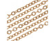 Start your next necklace or bracelet design with this Antiqued Gold Plated Brass Flat Cable Chain from Nunn Design. This chain features flat oval links. The plating and finishes are designed to match all Patera findings. Measurements: Chain is 3.6mm wide. Each link is approximately 4mm long and .45mm thick.