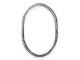 Nunn Design Silver-Plated Pewter Grande Oval Hammered Hoop