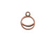 Nunn Design Antique Copper-Plated Split Mini Circle Crescent Single Loop Open Pendant