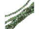 Add stony color to designs with the Dakota Stones 4mm African Turquoise Jasper round beads. Available by the strand, these beads feature a perfectly round shape. They are small in size, so you can use them as spacers or as pops of color in earrings. Each bead features turquoise blue color with a black matrix. This stone is mined in Africa and is actually a type of spotted teal Jasper rather than turquoise. Some believe that African Turquoise will attract money to the wearer, so it can't hurt to add it to your designs.Because gemstones are natural materials, appearances may vary from piece to piece. Each strand includes approximately 52 beads.