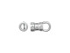 JBB Findings Sterling Silver Center-Crimp Tube with Loop, 2.8mm I.D. (Each)