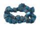 Dakota Stones Blue Apatite 6-12x10-18mm Nugget Rough - 15-16 Inch Bead Strand
