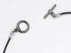 JBB Findings Sterling Silver Center-Crimp Tube with Loop, 2.5mm I.D. (Each)