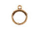 Rivoli Setting, 1 Loop, 12mm, Open Back - Antiqued Brass Plated (Each)