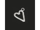 Sterling Silver Flat Open Heart Charm (Each)