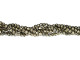 Dakota Stones Pyrite Color-Plated Hematite 3mm Faceted Round Bead Strand