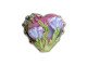 Hot Pink and Purple Free Style Heart Bead