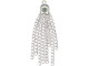 Silver Plated Tassel, Chain, 8-Strand (12 Pieces)