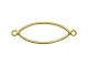 12kt Gold-Filled Jewelry Connector, Marquise, 25mm, 2 Loop (Each)