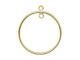 12kt Gold-Filled Jewelry Connector, Round, 20mm, 2 Loop (each)
