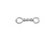 Sterling Silver Jewelry Connector, Wire Twist (Each)