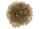 Fire-Polish 2mm : Luster - Transparent Gold/Smokey Topaz (50pcs)