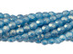 Fire-Polish 2mm : Sueded Gold Capri Blue (50pcs)