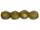 Fire-Polish 3mm : Opaque Yellow - Copper Picasso (50pcs)